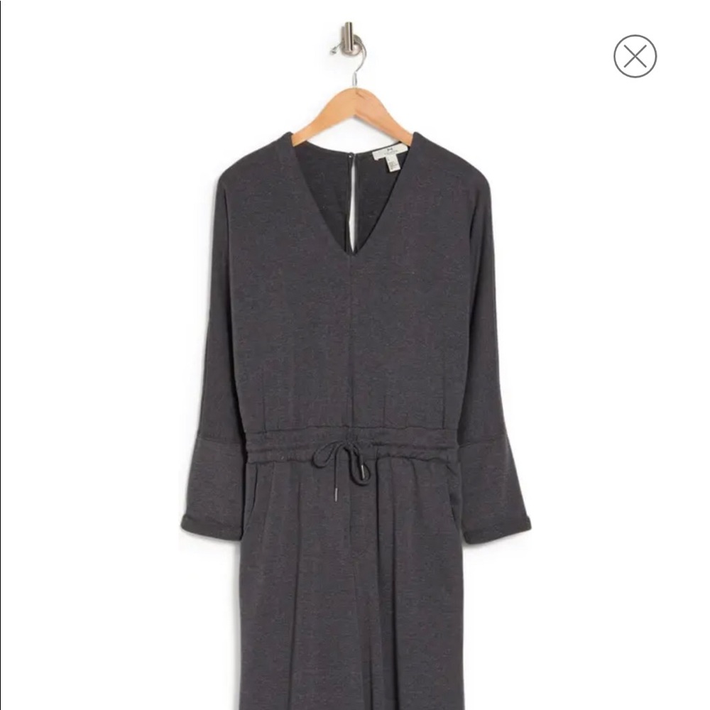 Faux Wrap Wide Leg Jumpsuit
